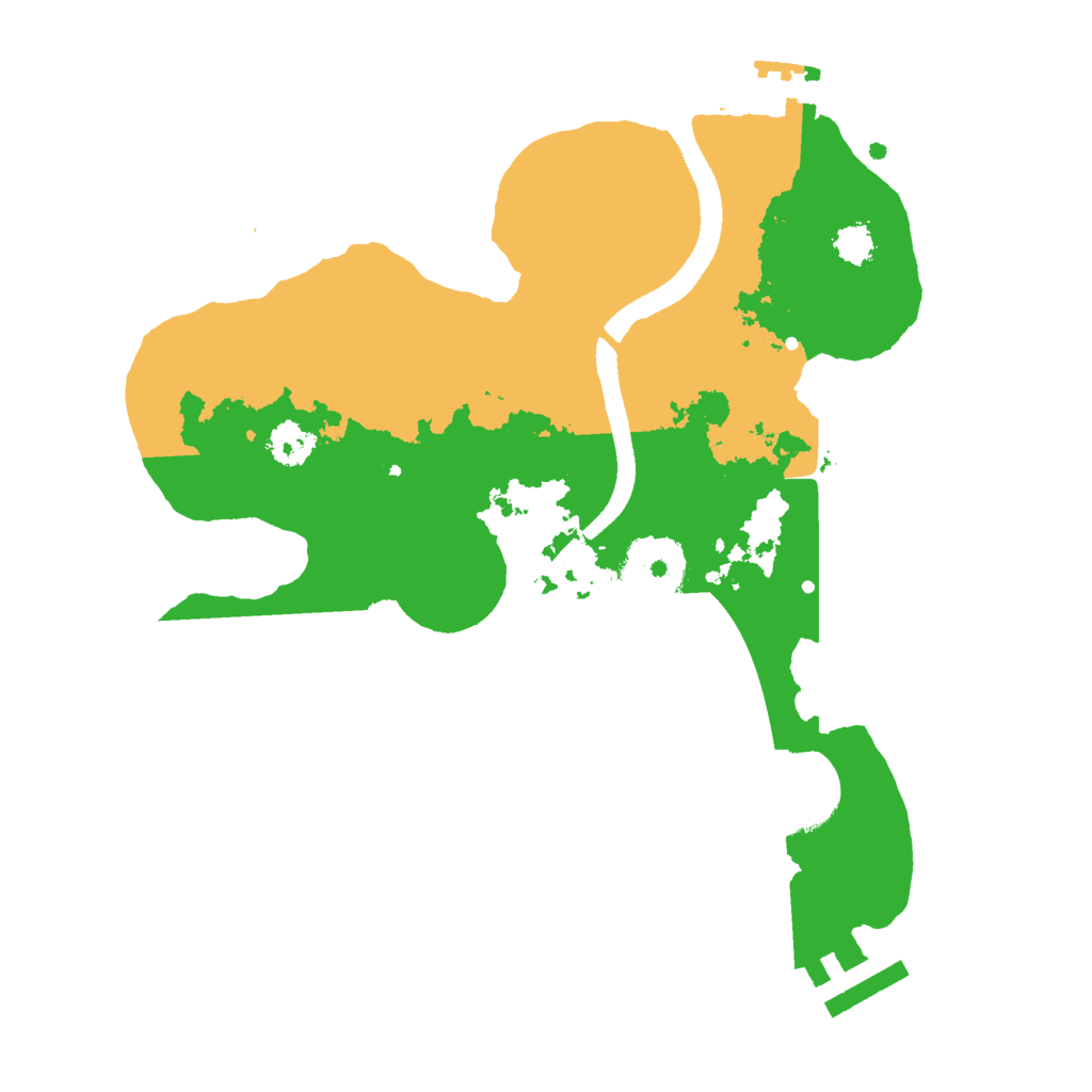 Biome Rust Map: Procedural Map, Size: 2500, Seed: 54215