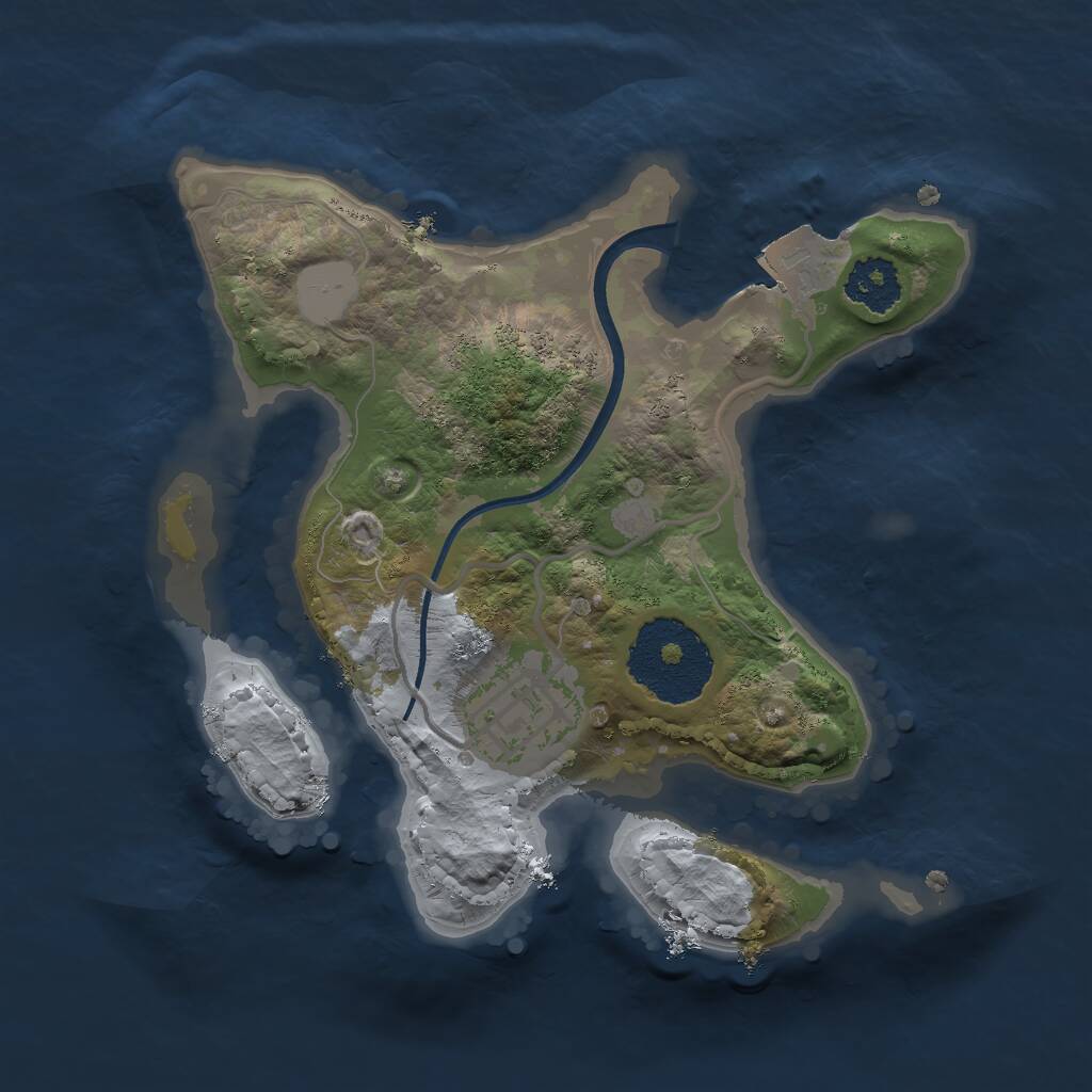 Rust Map: Procedural Map, Size: 2000, Seed: 252, 2 Monuments