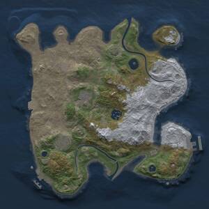 Thumbnail Rust Map: Procedural Map, Size: 3000, Seed: 25591, 8 Monuments