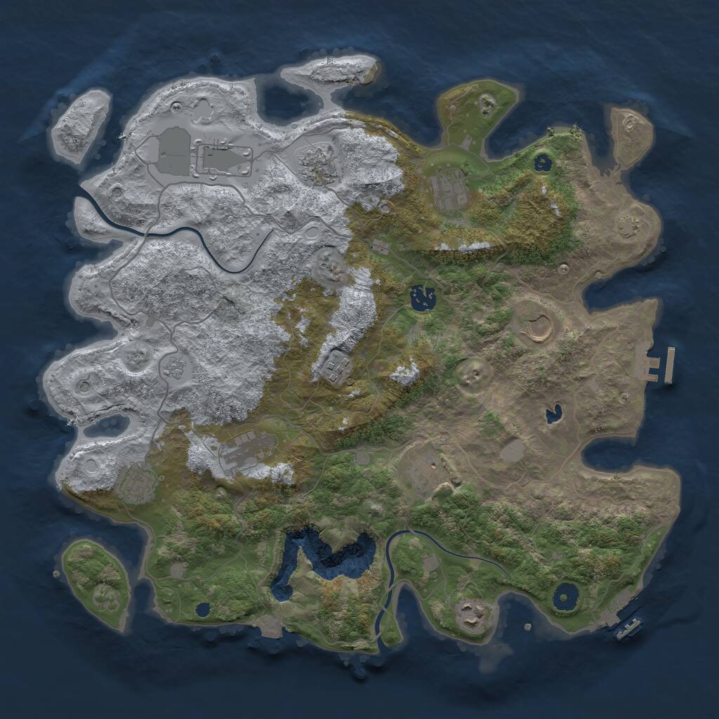 Rust Map: Procedural Map, Size: 4000, Seed: 1771526260, 16 Monuments
