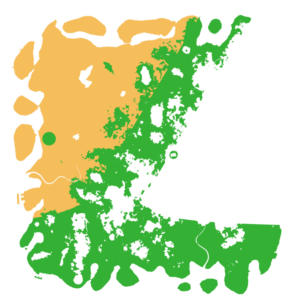 Biome Rust Map: Procedural Map, Size: 6000, Seed: 43613
