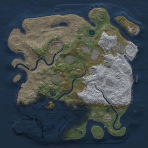 Thumbnail Rust Map: Procedural Map, Size: 3850, Seed: 466310247, 16 Monuments