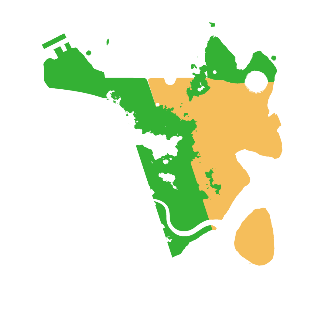 Biome Rust Map: Procedural Map, Size: 2500, Seed: 1299