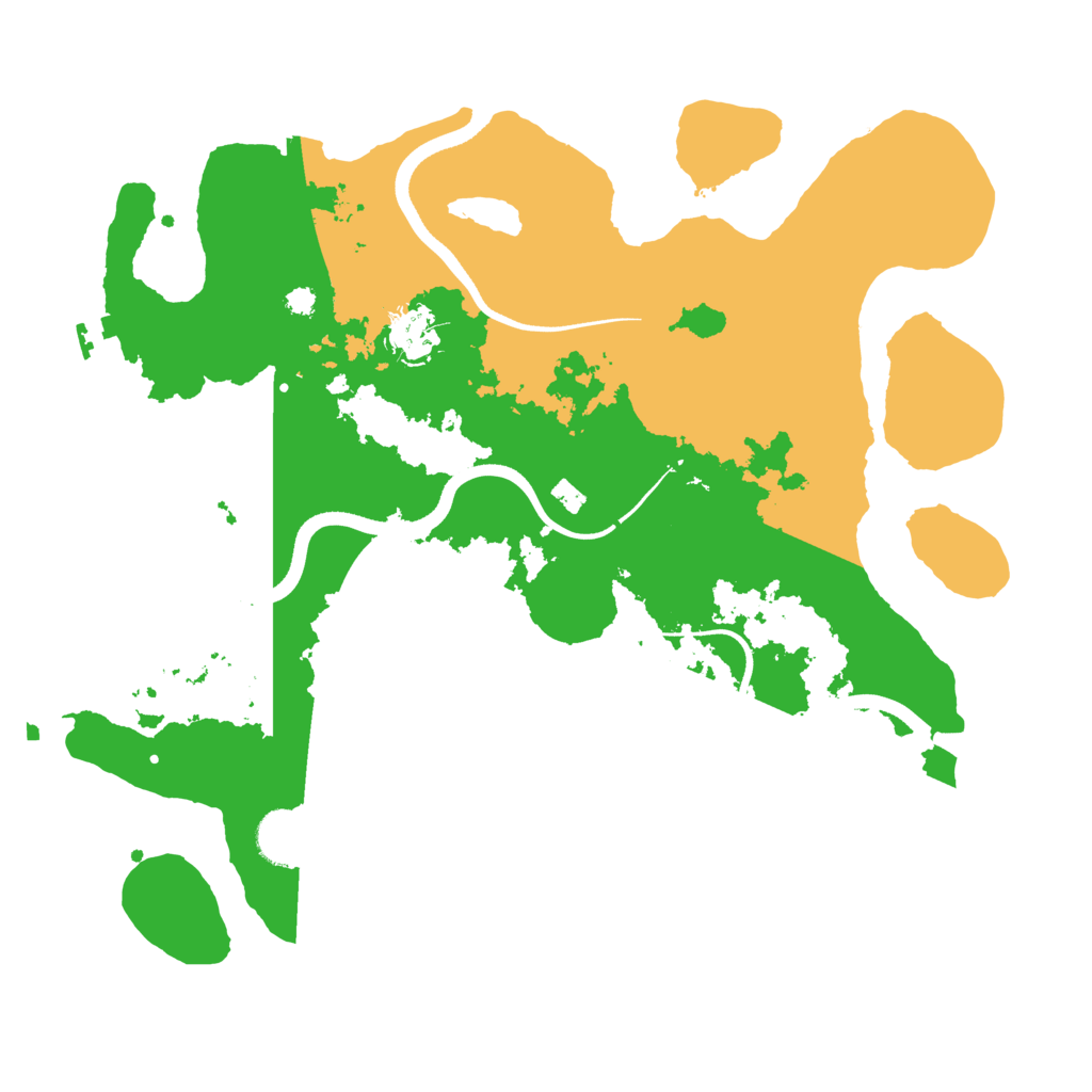 Biome Rust Map: Procedural Map, Size: 3500, Seed: 14529