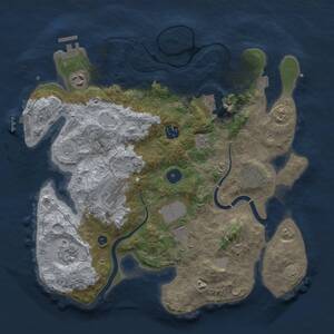 Thumbnail Rust Map: Procedural Map, Size: 3500, Seed: 514796237, 14 Monuments