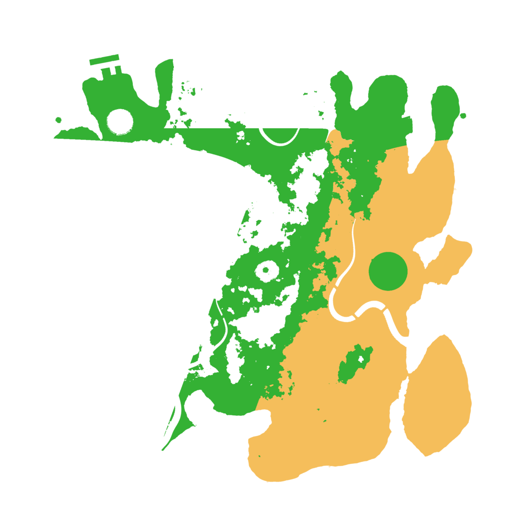 Biome Rust Map: Procedural Map, Size: 3500, Seed: 514796237