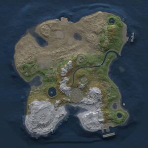 Thumbnail Rust Map: Procedural Map, Size: 2500, Seed: 1166348444, 8 Monuments