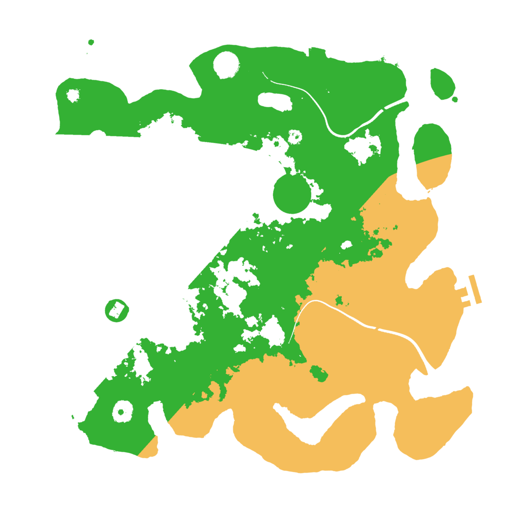 Biome Rust Map: Procedural Map, Size: 3500, Seed: 48535