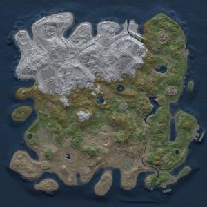 Thumbnail Rust Map: Procedural Map, Size: 4000, Seed: 225801315, 15 Monuments