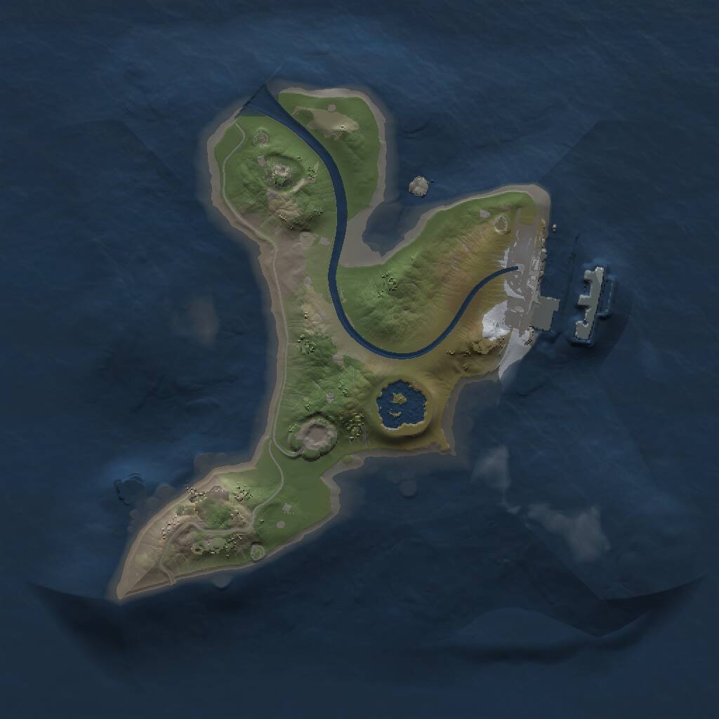 Rust Map: Procedural Map, Size: 1500, Seed: 16309, 2 Monuments