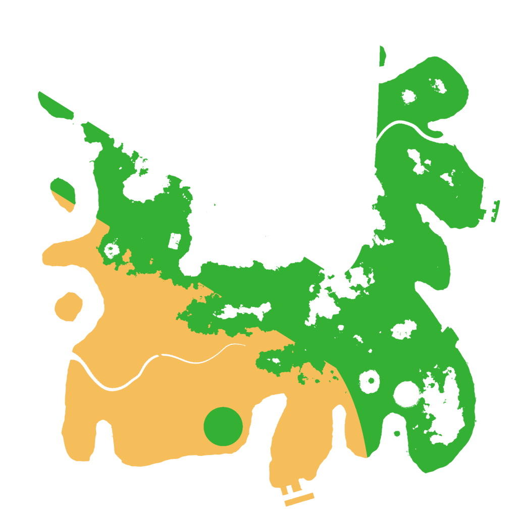 Biome Rust Map: Procedural Map, Size: 3500, Seed: 49581