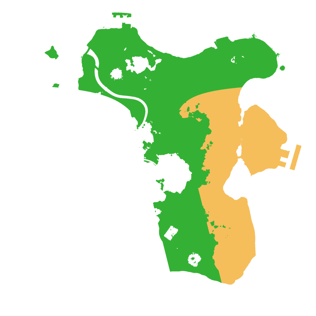 Biome Rust Map: Procedural Map, Size: 2500, Seed: 89166