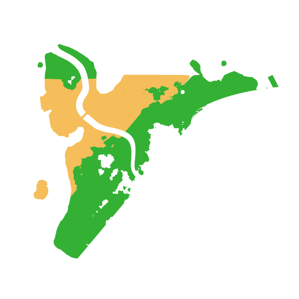 Biome Rust Map: Procedural Map, Size: 2200, Seed: 99999