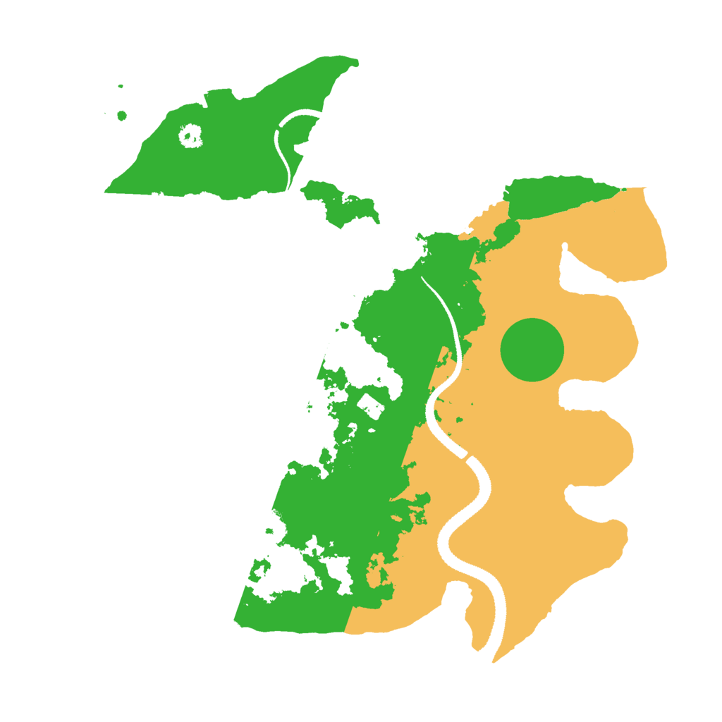 Biome Rust Map: Procedural Map, Size: 3000, Seed: 2135463157