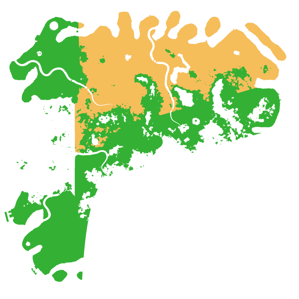 Biome Rust Map: Procedural Map, Size: 6000, Seed: 18288642