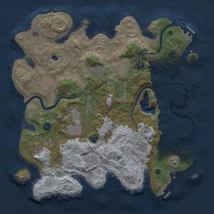 Thumbnail Rust Map: Procedural Map, Size: 4000, Seed: 18929912, 17 Monuments
