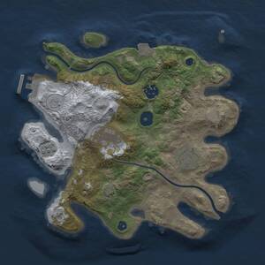 Thumbnail Rust Map: Procedural Map, Size: 2800, Seed: 1806201666, 9 Monuments