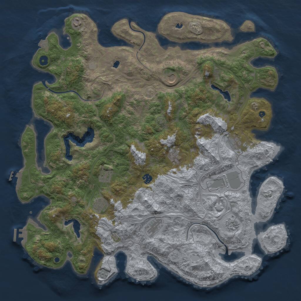 Rust Map: Procedural Map, Size: 4750, Seed: 523232, 17 Monuments
