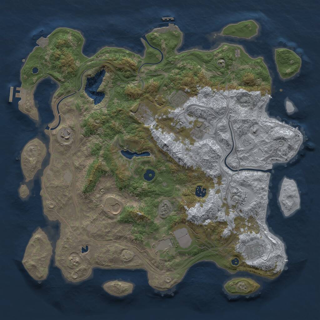 Rust Map: Procedural Map, Size: 4250, Seed: 1605065784, 15 Monuments