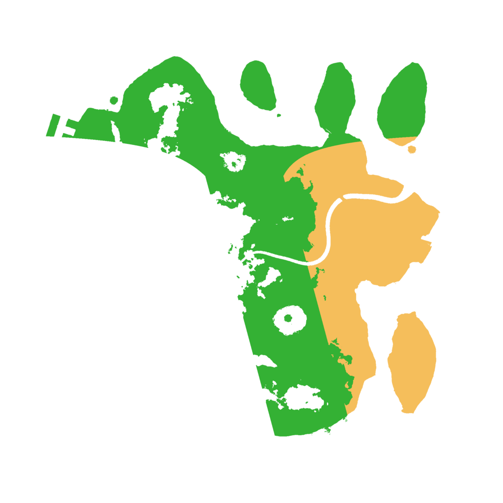 Biome Rust Map: Procedural Map, Size: 2500, Seed: 126755529