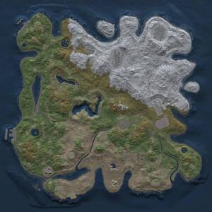 Thumbnail Rust Map: Procedural Map, Size: 4000, Seed: 704763277, 14 Monuments