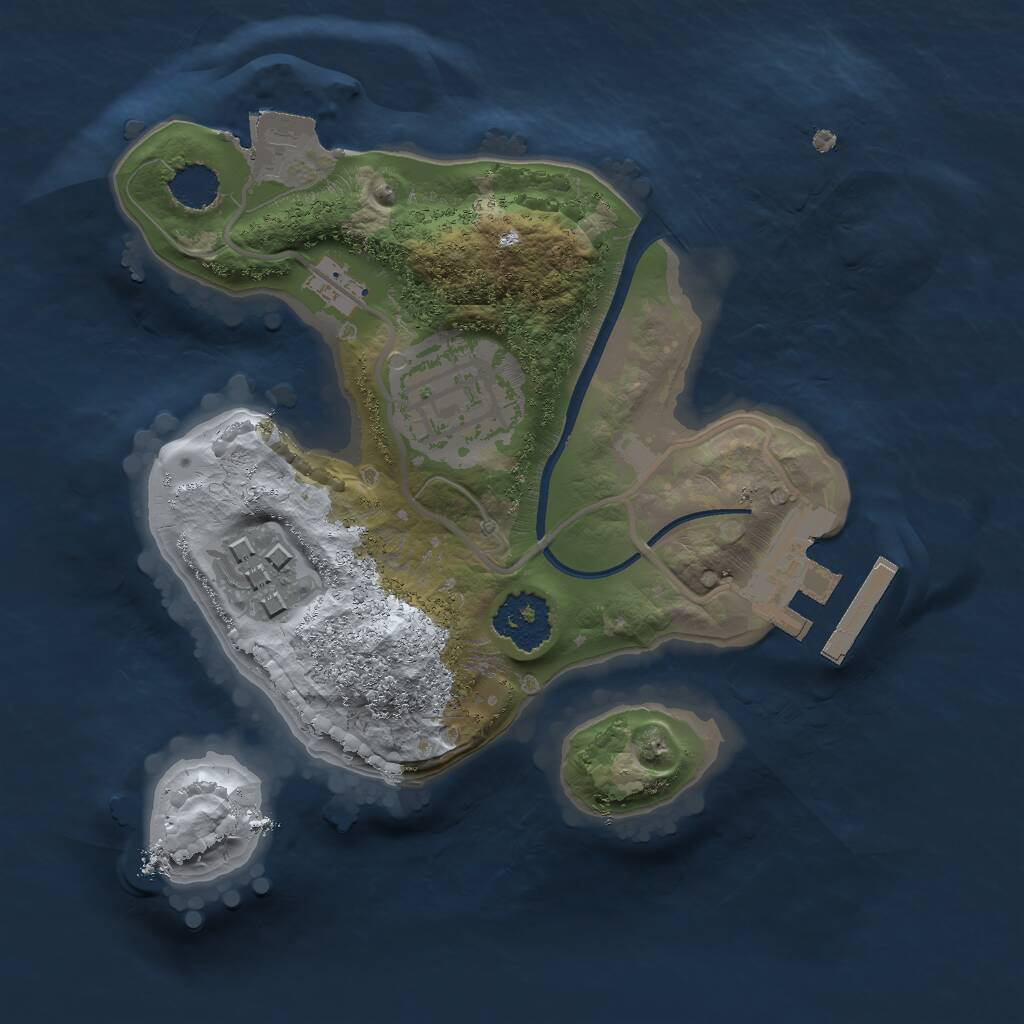 Rust Map: Procedural Map, Size: 1800, Seed: 1699519820, 4 Monuments
