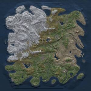 Thumbnail Rust Map: Procedural Map, Size: 4500, Seed: 1567294322, 17 Monuments
