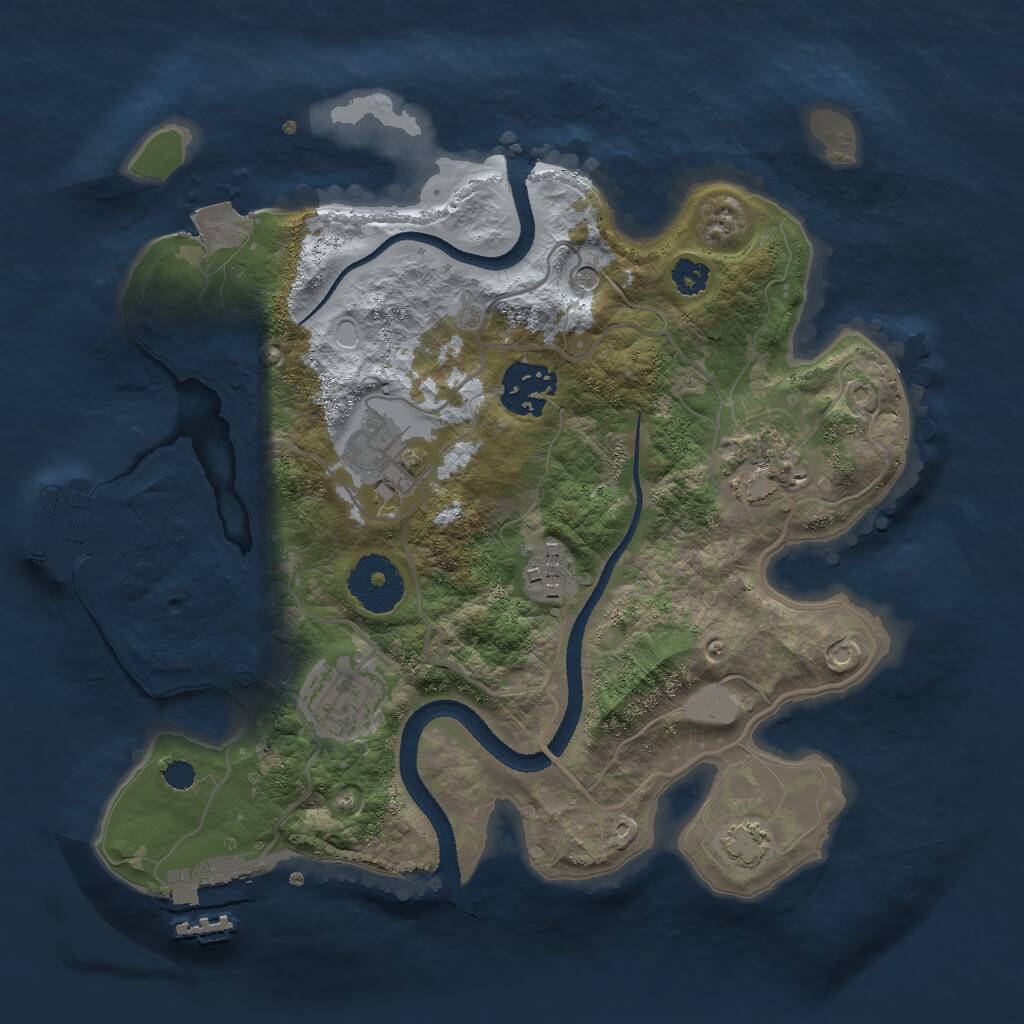 Rust Map: Procedural Map, Size: 2800, Seed: 1403823284, 10 Monuments