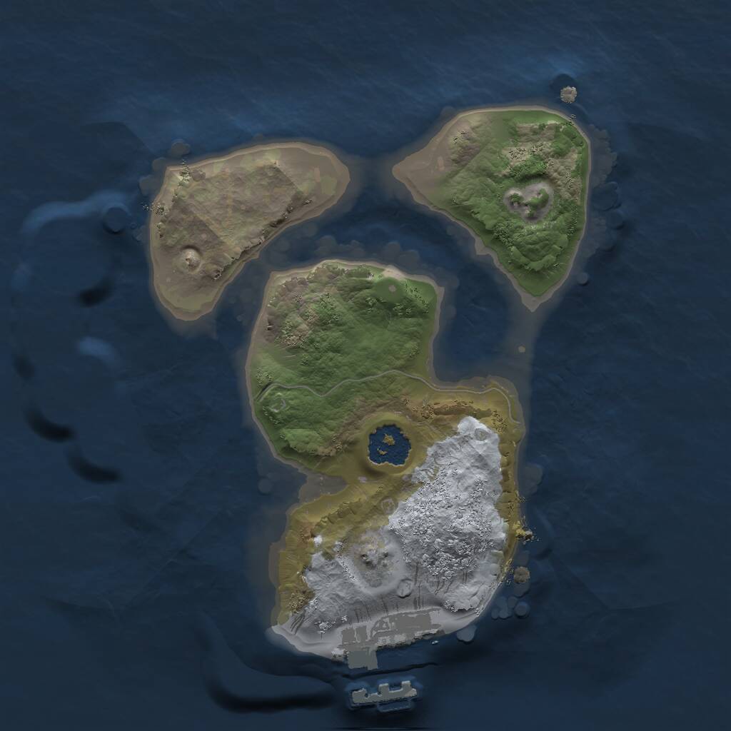 Rust Map: Procedural Map, Size: 1750, Seed: 916482951, 2 Monuments