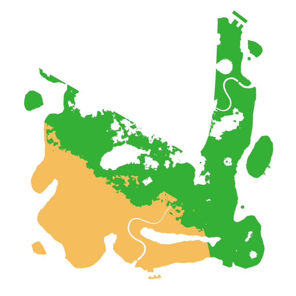 Biome Rust Map: Procedural Map, Size: 3500, Seed: 49995