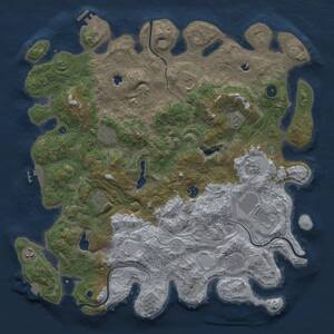 Thumbnail Rust Map: Procedural Map, Size: 4500, Seed: 2090917780, 15 Monuments