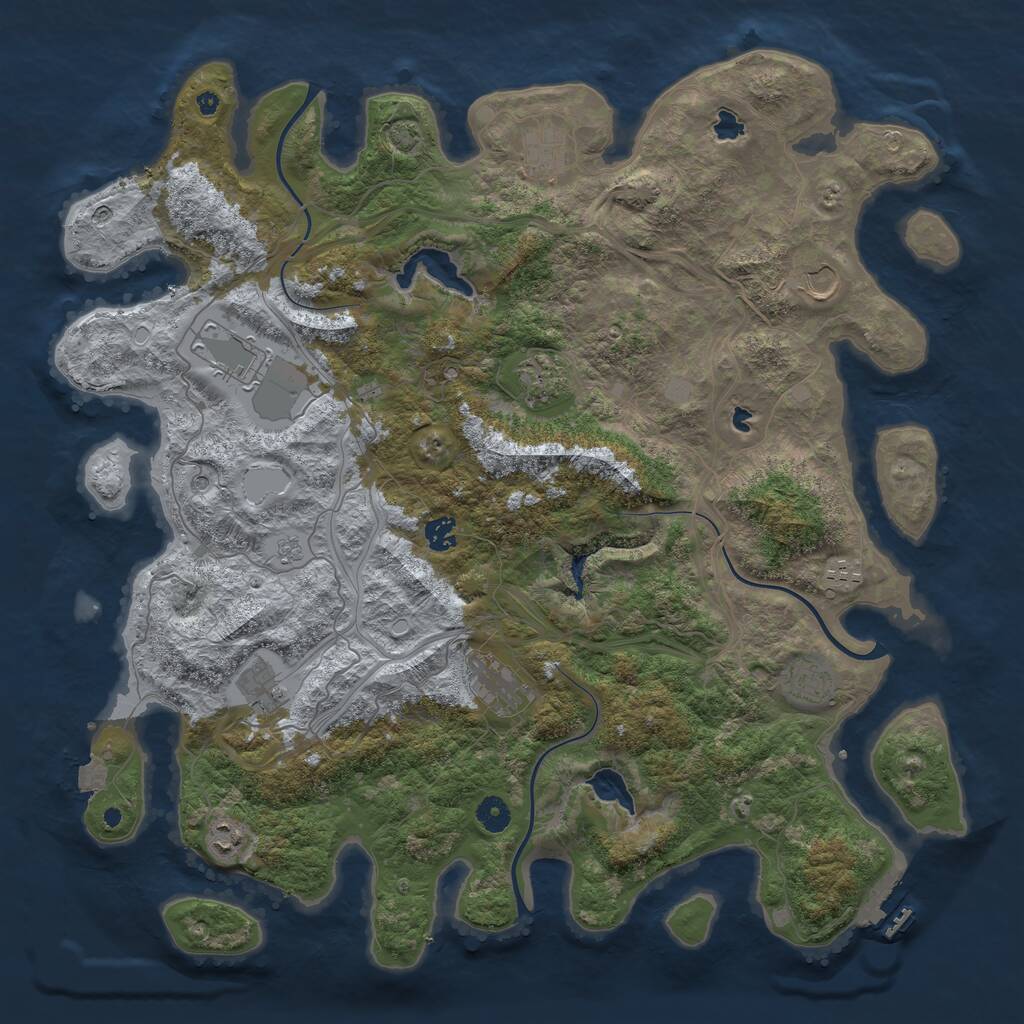 Rust Map: Procedural Map, Size: 4500, Seed: 2025156102, 15 Monuments