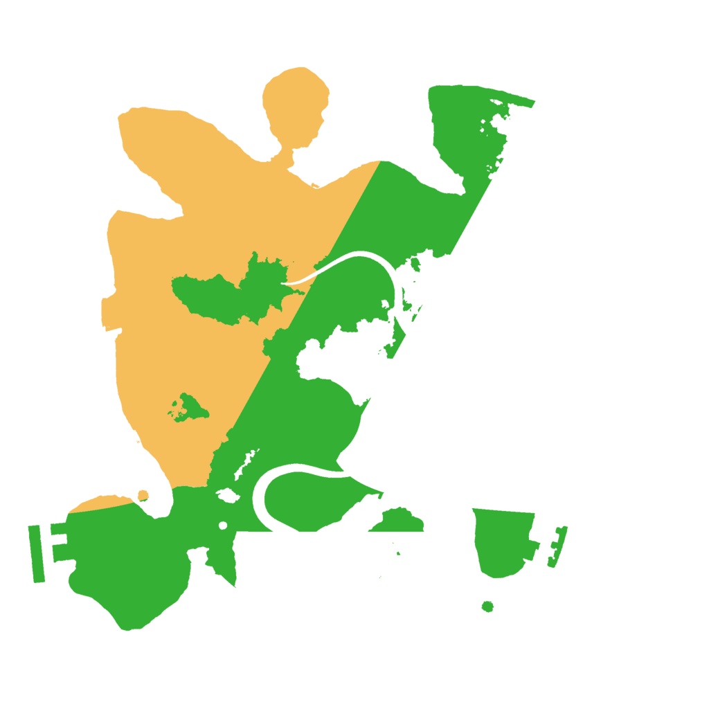 Biome Rust Map: Procedural Map, Size: 2500, Seed: 66325