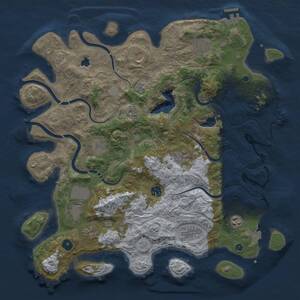 Thumbnail Rust Map: Procedural Map, Size: 4250, Seed: 751696122, 16 Monuments