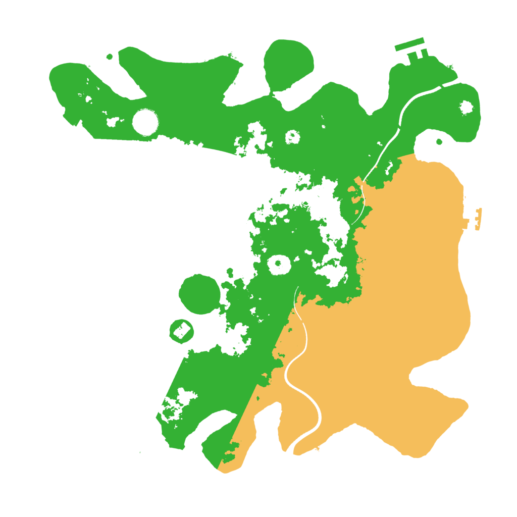 Biome Rust Map: Procedural Map, Size: 3500, Seed: 26139