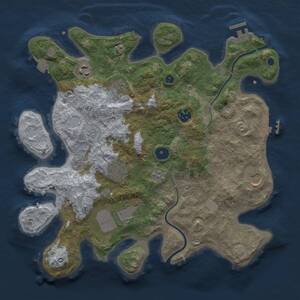 Thumbnail Rust Map: Procedural Map, Size: 3500, Seed: 26139, 13 Monuments