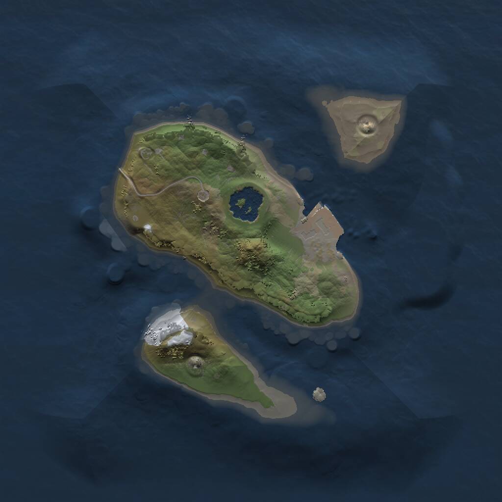 Rust Map: Procedural Map, Size: 1500, Seed: 1213242, 1 Monuments