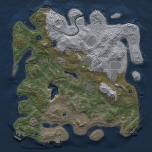 Thumbnail Rust Map: Procedural Map, Size: 4000, Seed: 183804227, 15 Monuments
