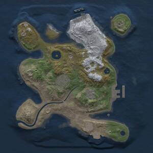 Thumbnail Rust Map: Procedural Map, Size: 2500, Seed: 1470877855, 7 Monuments