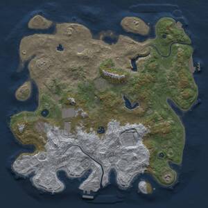 Thumbnail Rust Map: Procedural Map, Size: 4000, Seed: 1108509834, 13 Monuments