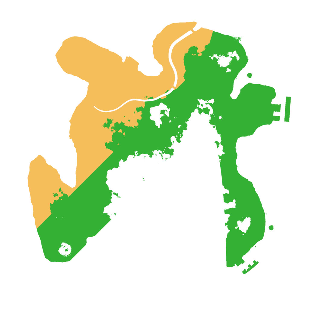 Biome Rust Map: Procedural Map, Size: 2500, Seed: 106284289