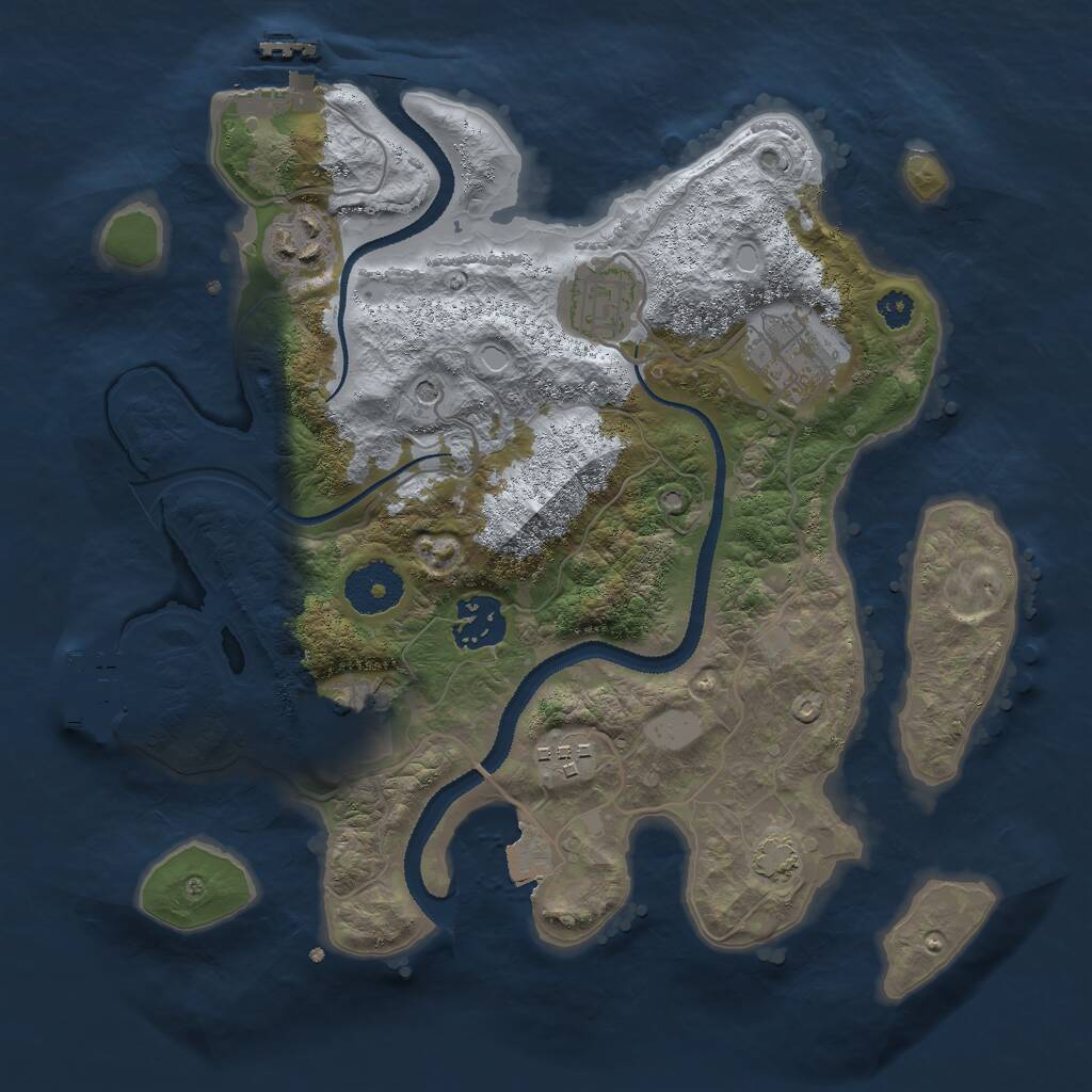 Rust Map: Procedural Map, Size: 3000, Seed: 1467433853, 11 Monuments