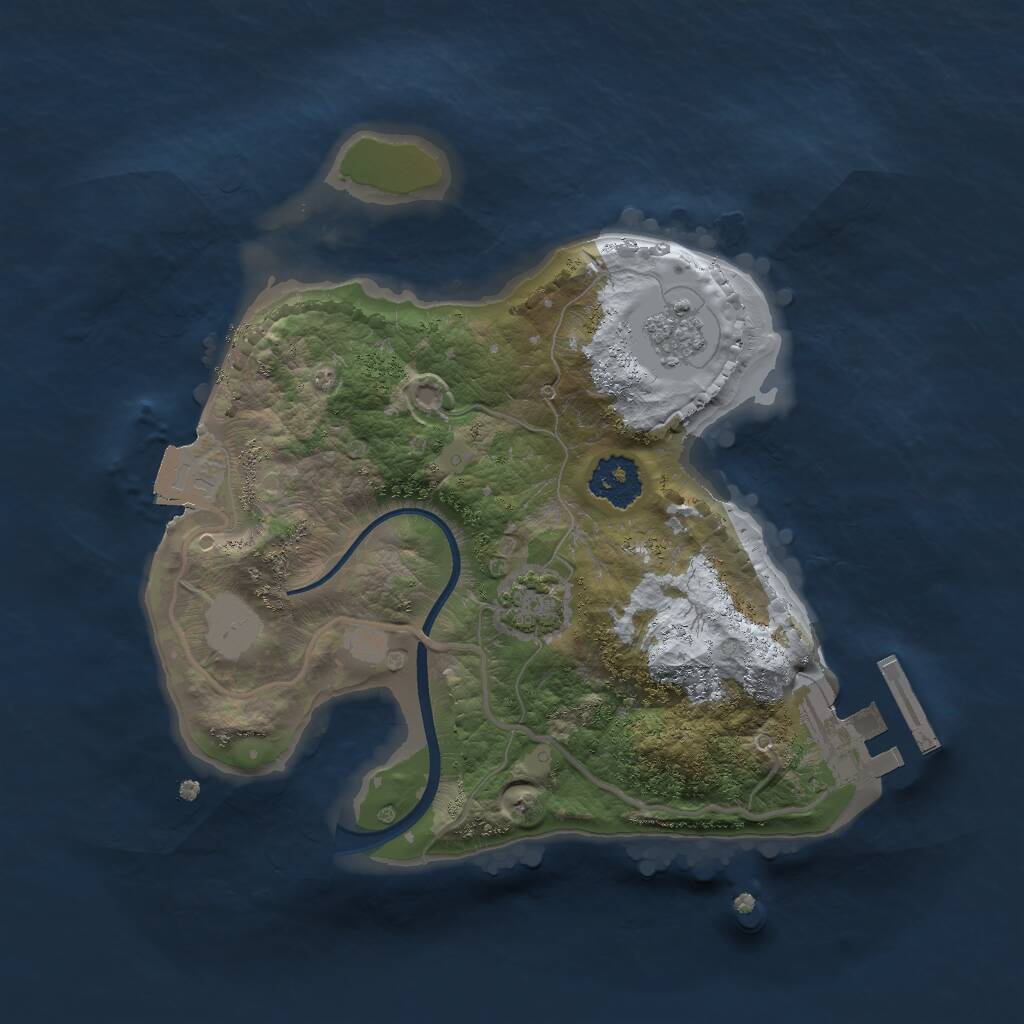 Rust Map: Procedural Map, Size: 2000, Seed: 1764166889, 4 Monuments