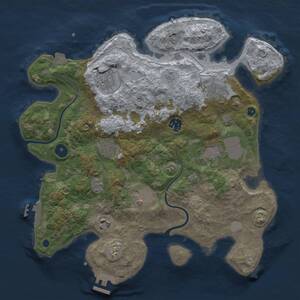 Thumbnail Rust Map: Procedural Map, Size: 3500, Seed: 497030970, 14 Monuments