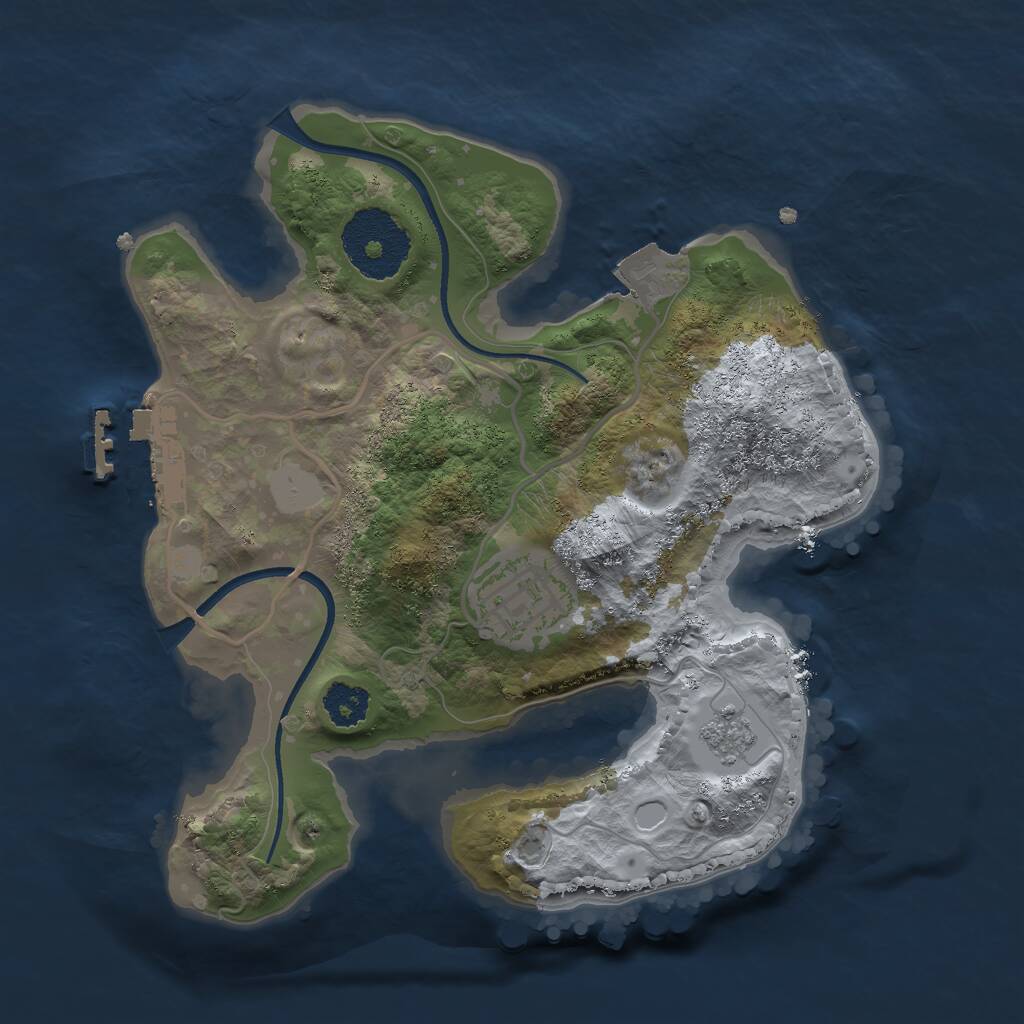 Rust Map: Procedural Map, Size: 2300, Seed: 10, 4 Monuments