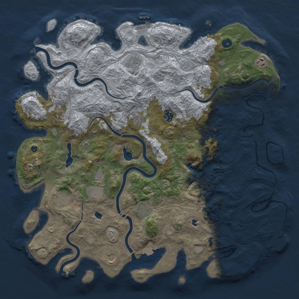 Rust Map: Procedural Map, Size: 4750, Seed: 17762077, 16 Monuments