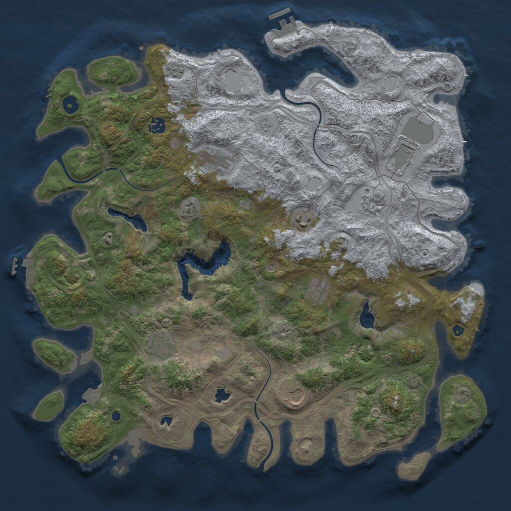 Rust Map: Procedural Map, Size: 4500, Seed: 268488871, 15 Monuments