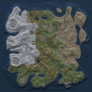 Thumbnail Rust Map: Procedural Map, Size: 3750, Seed: 514511218, 15 Monuments