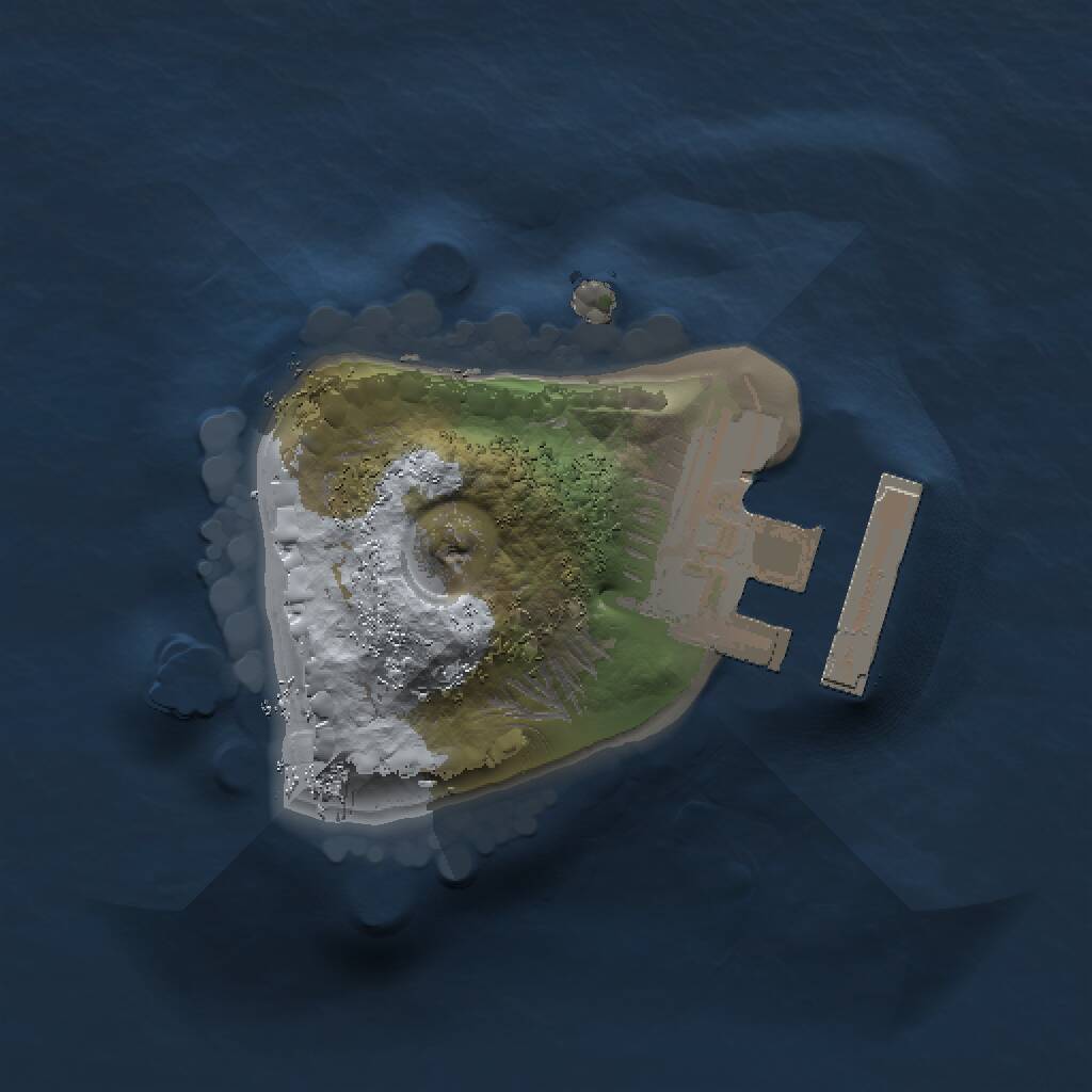 Rust Map: Procedural Map, Size: 1000, Seed: 660455709, 2 Monuments