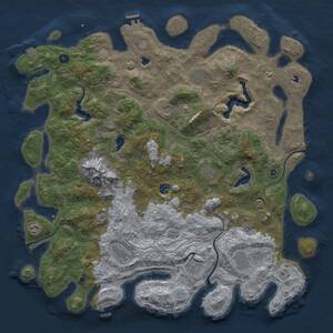 Thumbnail Rust Map: Procedural Map, Size: 5000, Seed: 280253251, 16 Monuments